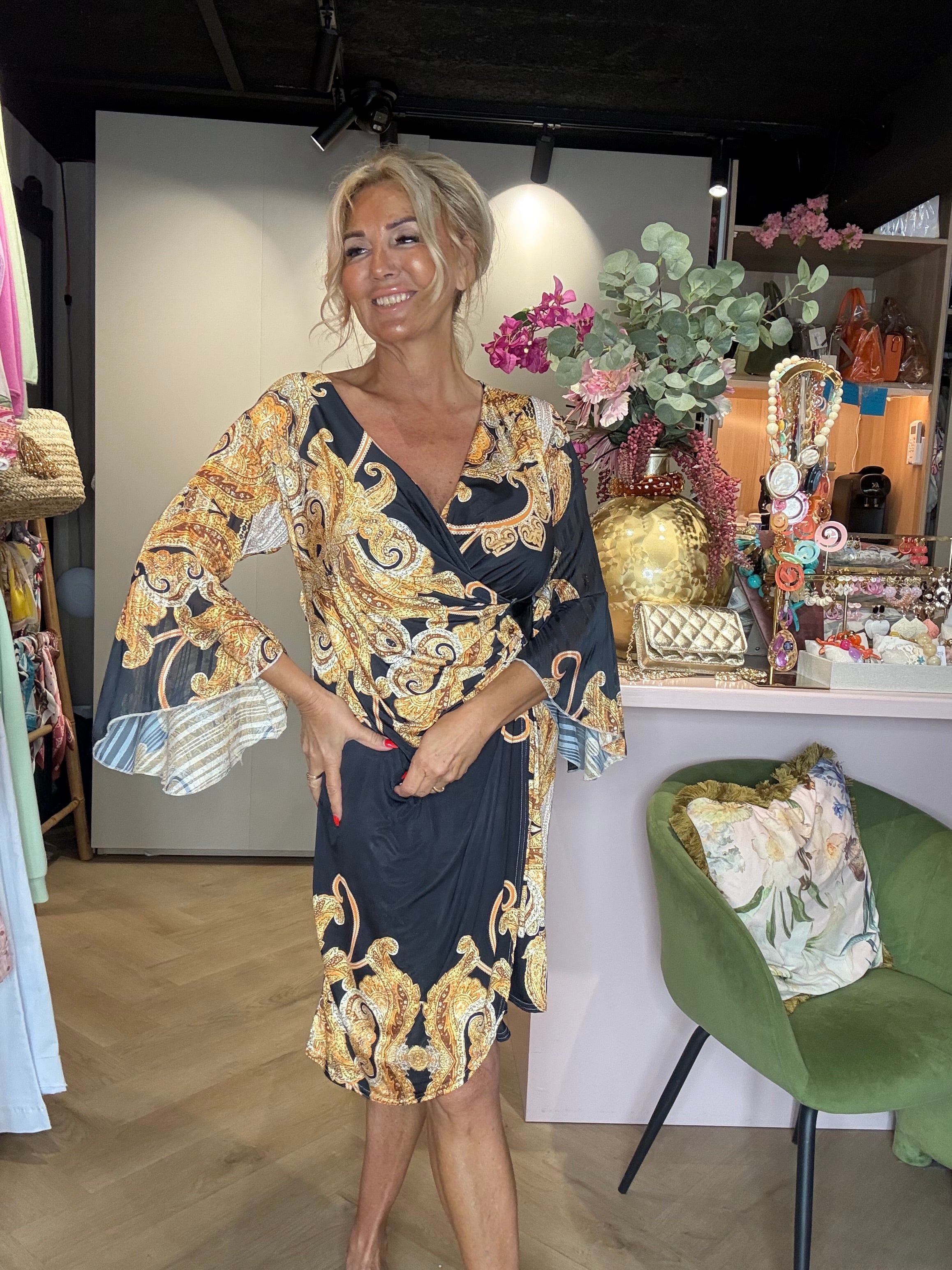 Jurk Troyka Zwart Versace